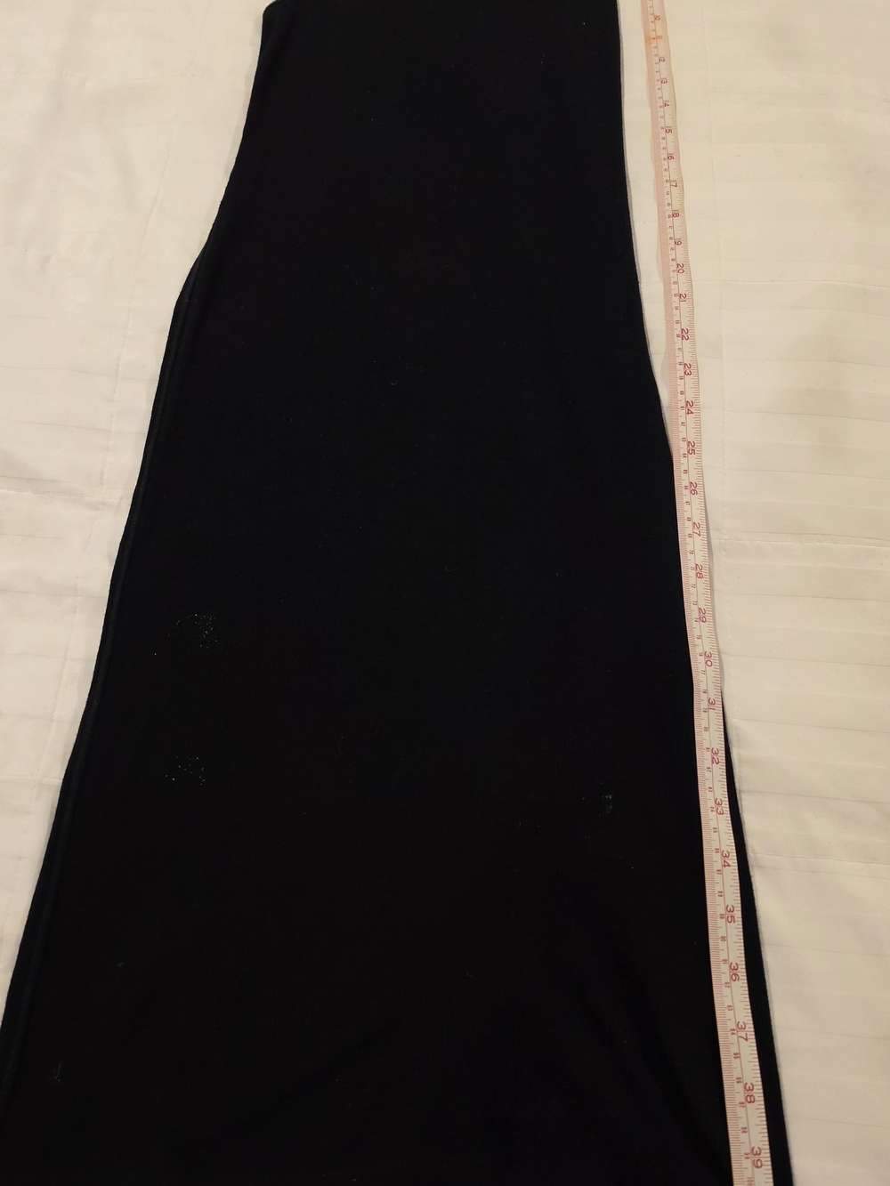 Womens V Neck Spaghetti Strap Finely Ribbed Black Body Con Clingy Summer Dress - Picture 5 of 5